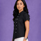 ASYMMETRICAL BUTTON DOWN SHIRT
