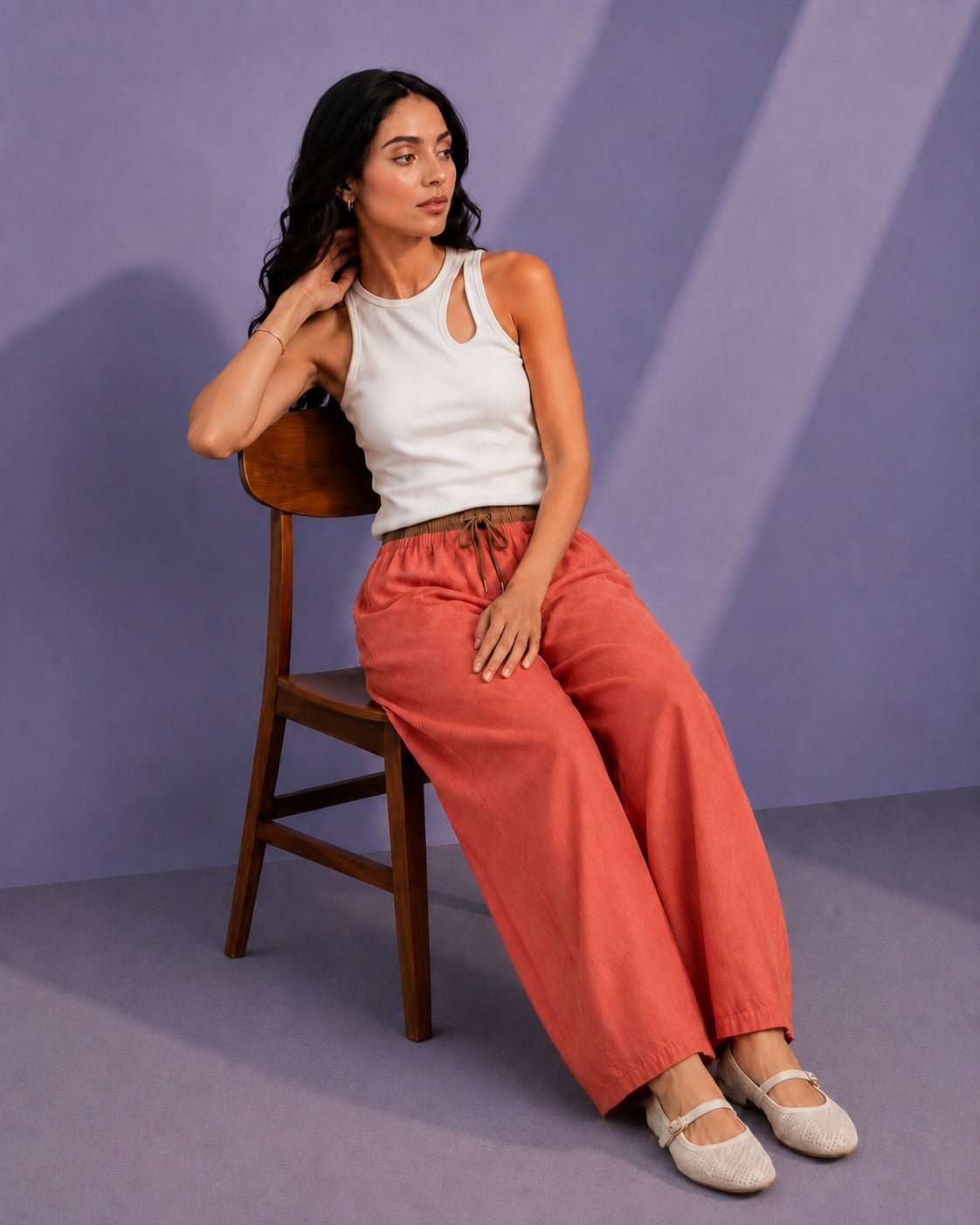 WOMEN BARREL TROUSER