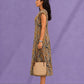 WOMEN ABSTRACT MIDI DRESS
