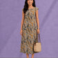 WOMEN ABSTRACT MIDI DRESS