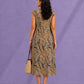 WOMEN ABSTRACT MIDI DRESS