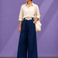 RELAXED FIT WIDE LEG PANTS
