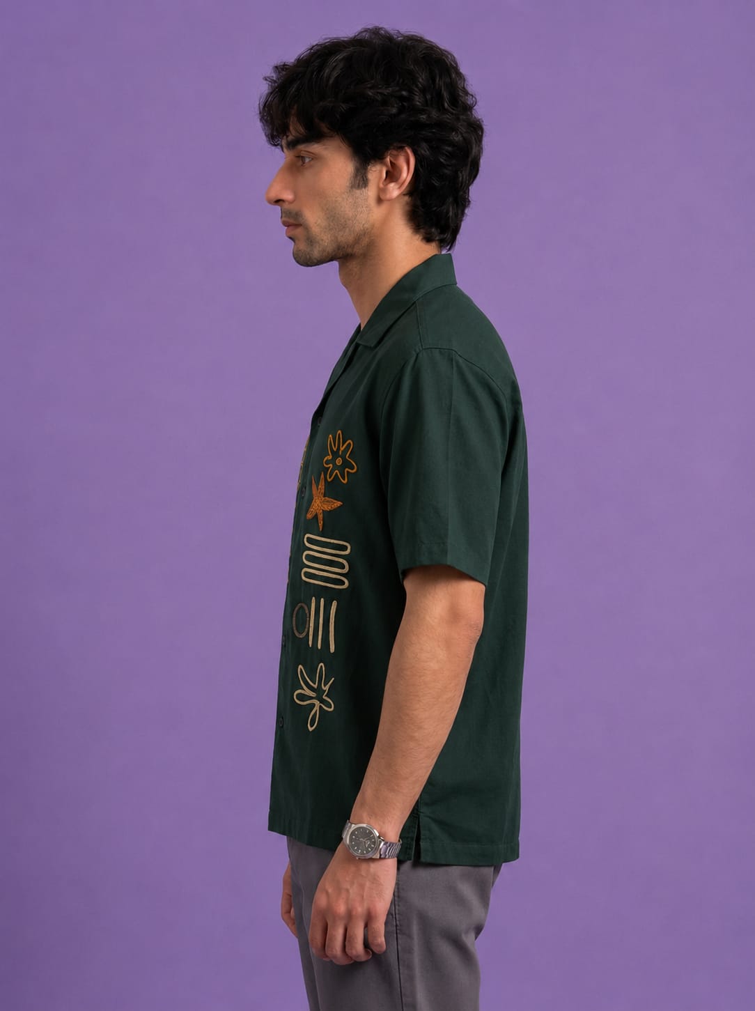 ABSTRACT SYMBOL CUBAN SHIRT