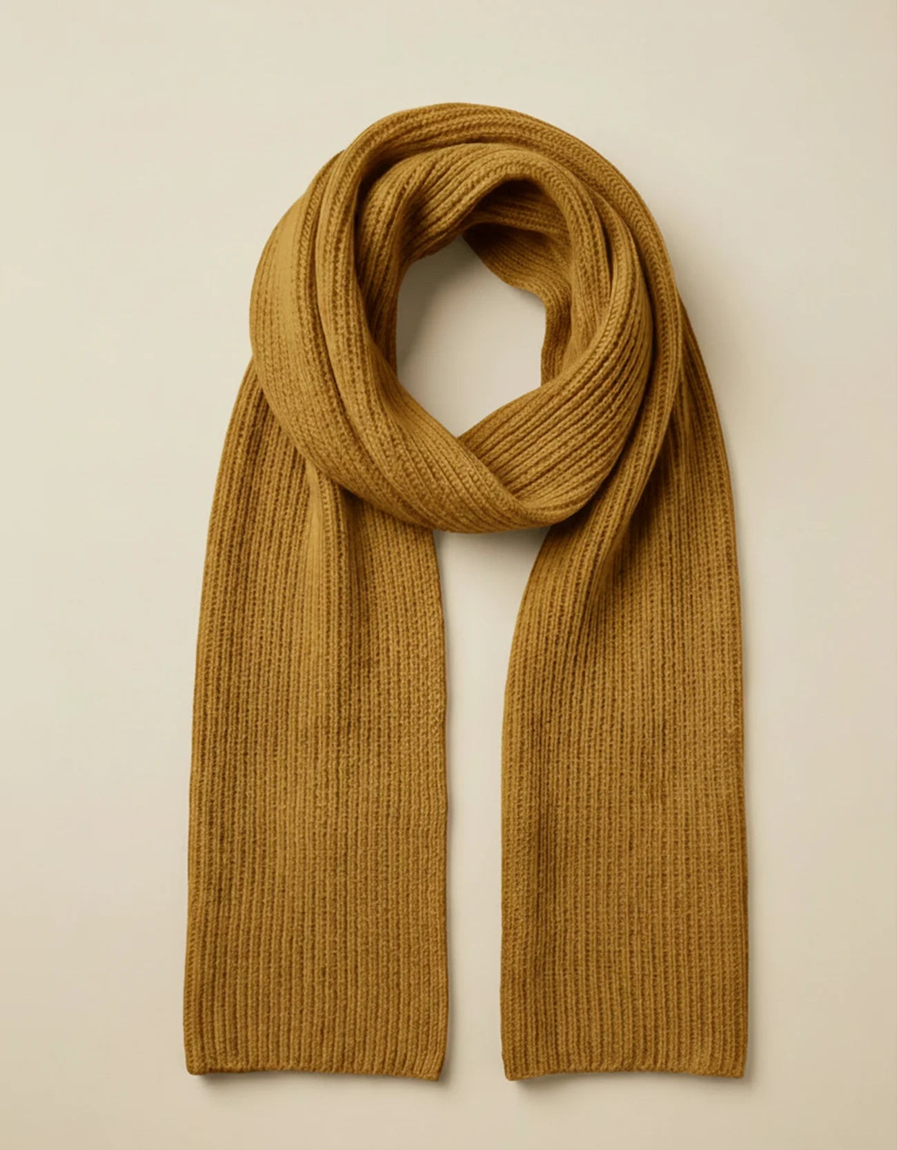 Rib knit textured scarf
