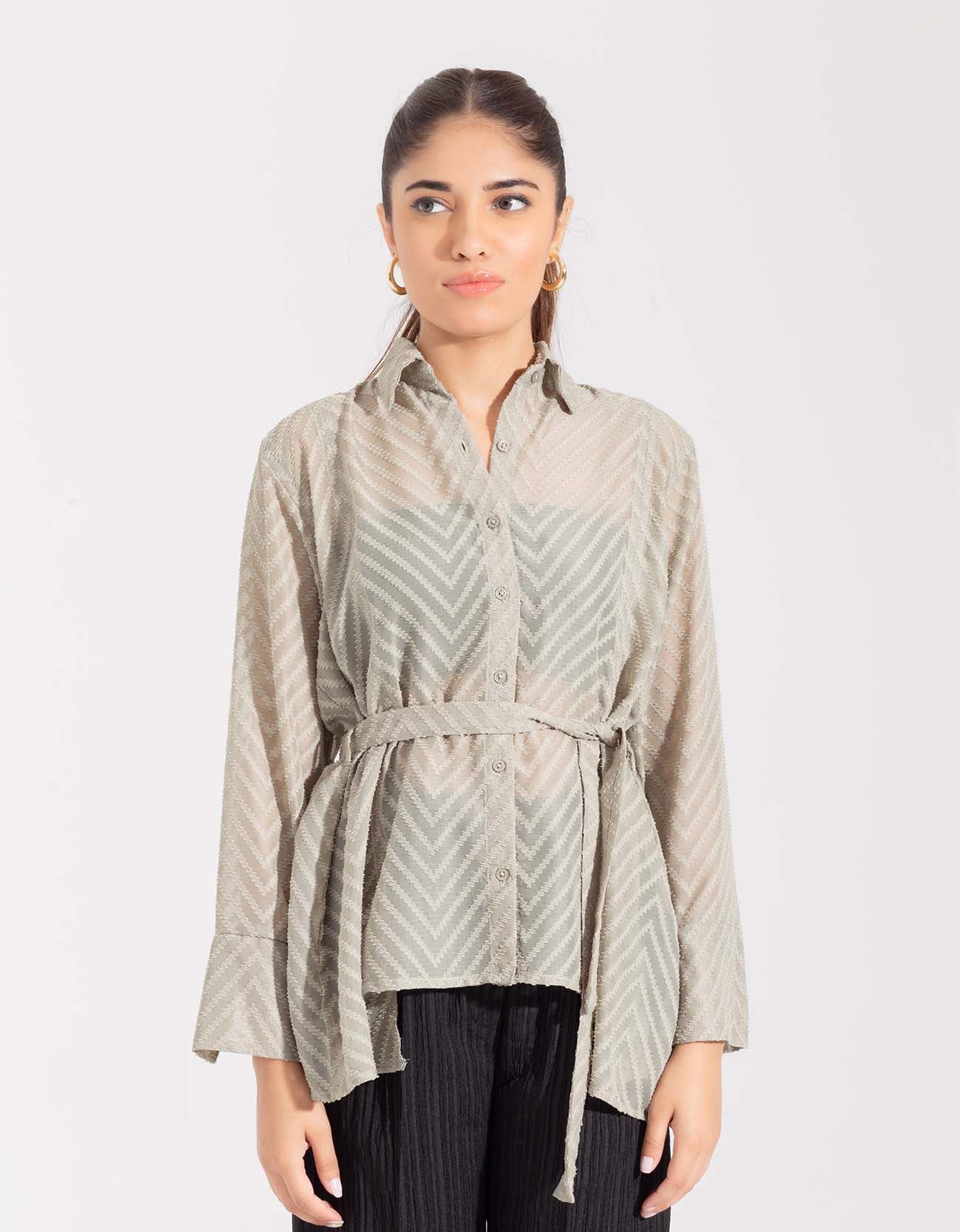 TEXTURED SHEAR SHIRT