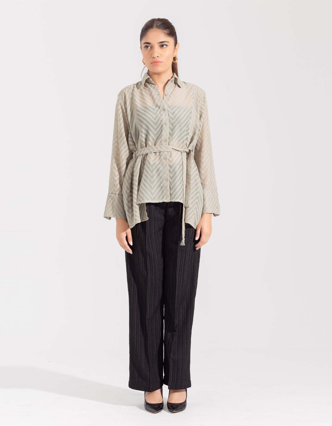 TEXTURED SHEAR SHIRT