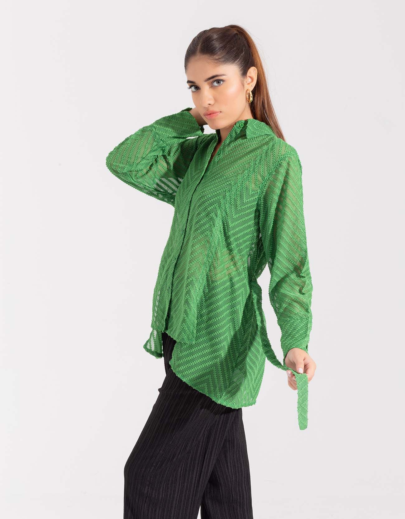 TEXTURED SHEAR SHIRT