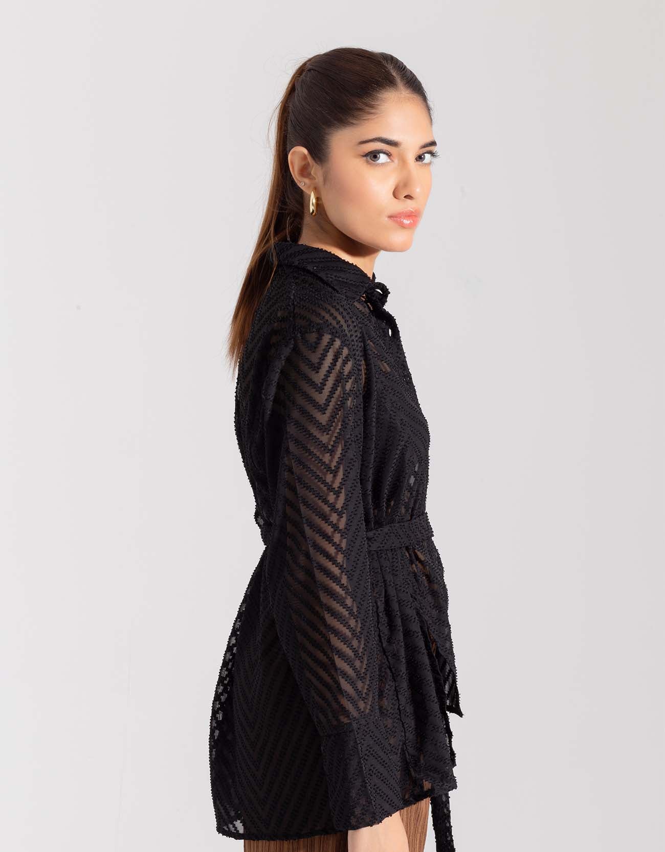 TEXTURED SHEAR SHIRT