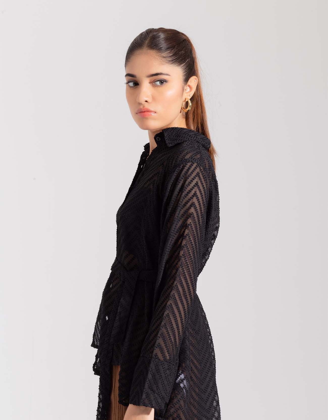 TEXTURED SHEAR SHIRT