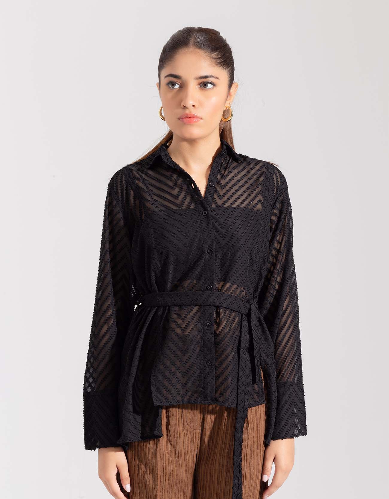 TEXTURED SHEAR SHIRT