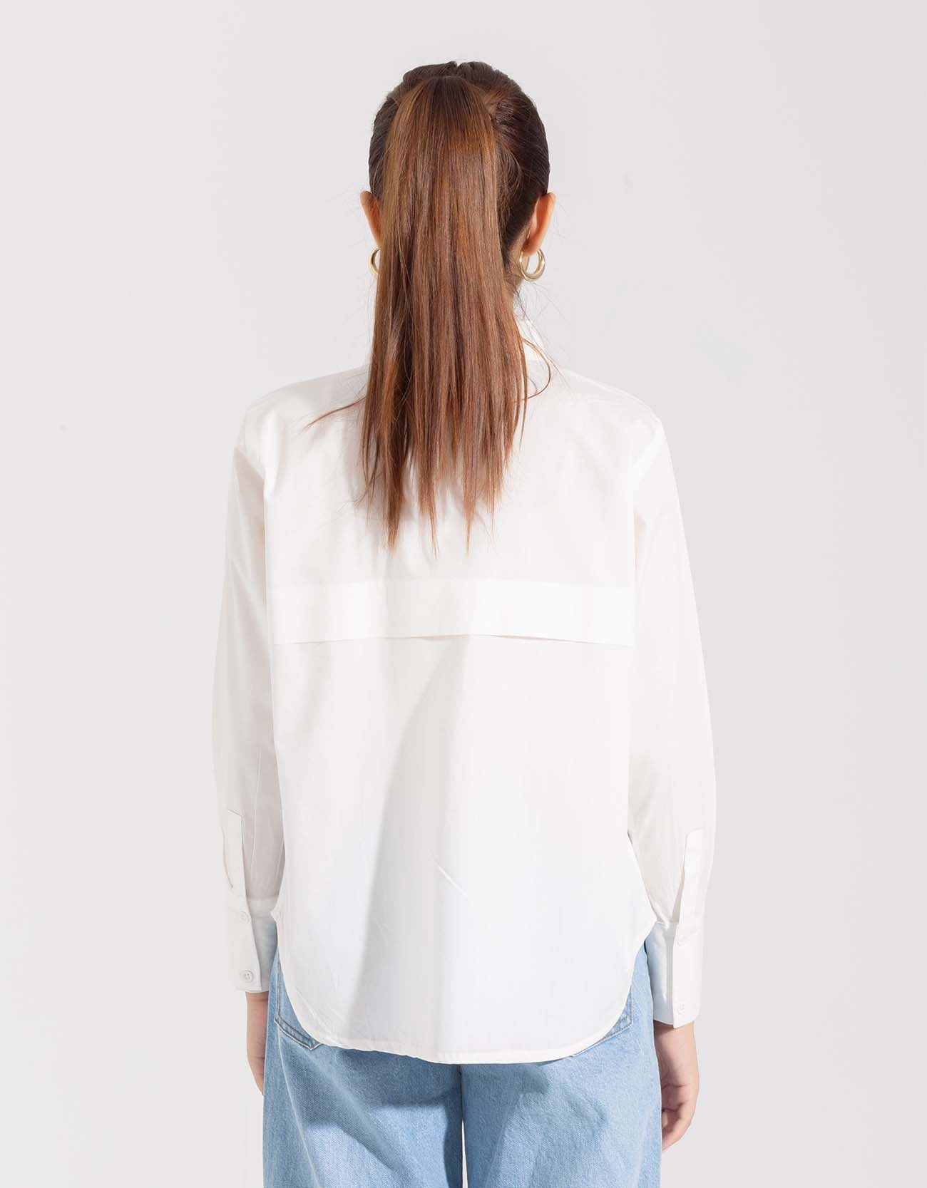 SHIRT WITH FOLDED BACK YOKE