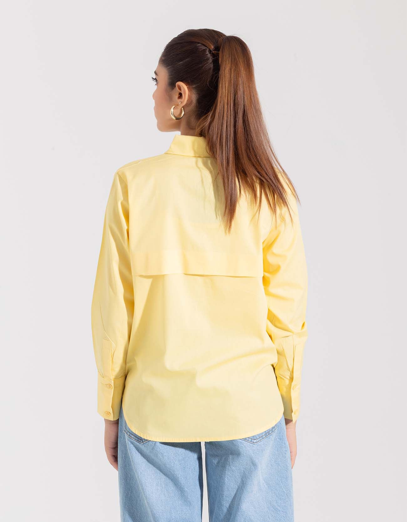 SHIRT WITH FOLDED BACK YOKE