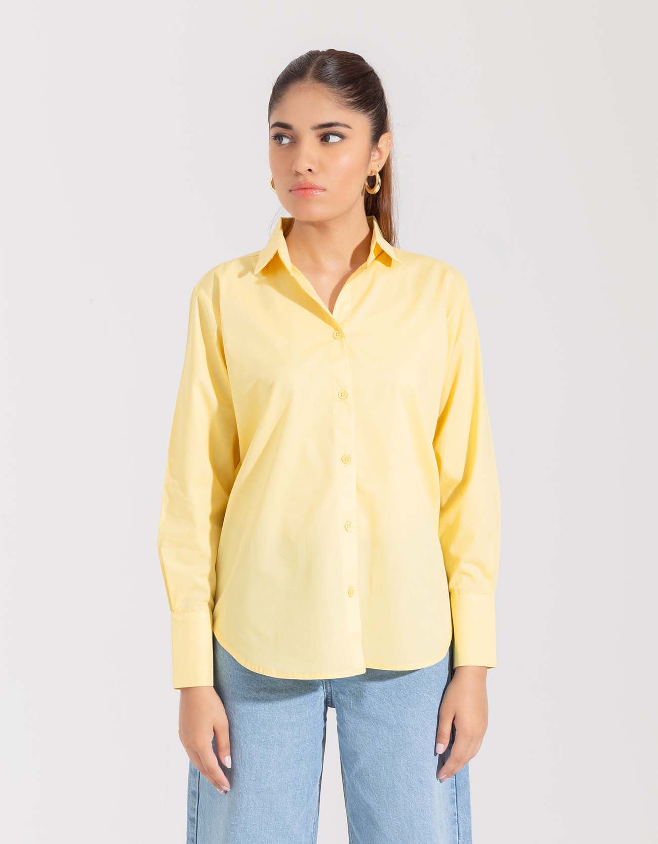 SHIRT WITH FOLDED BACK YOKE
