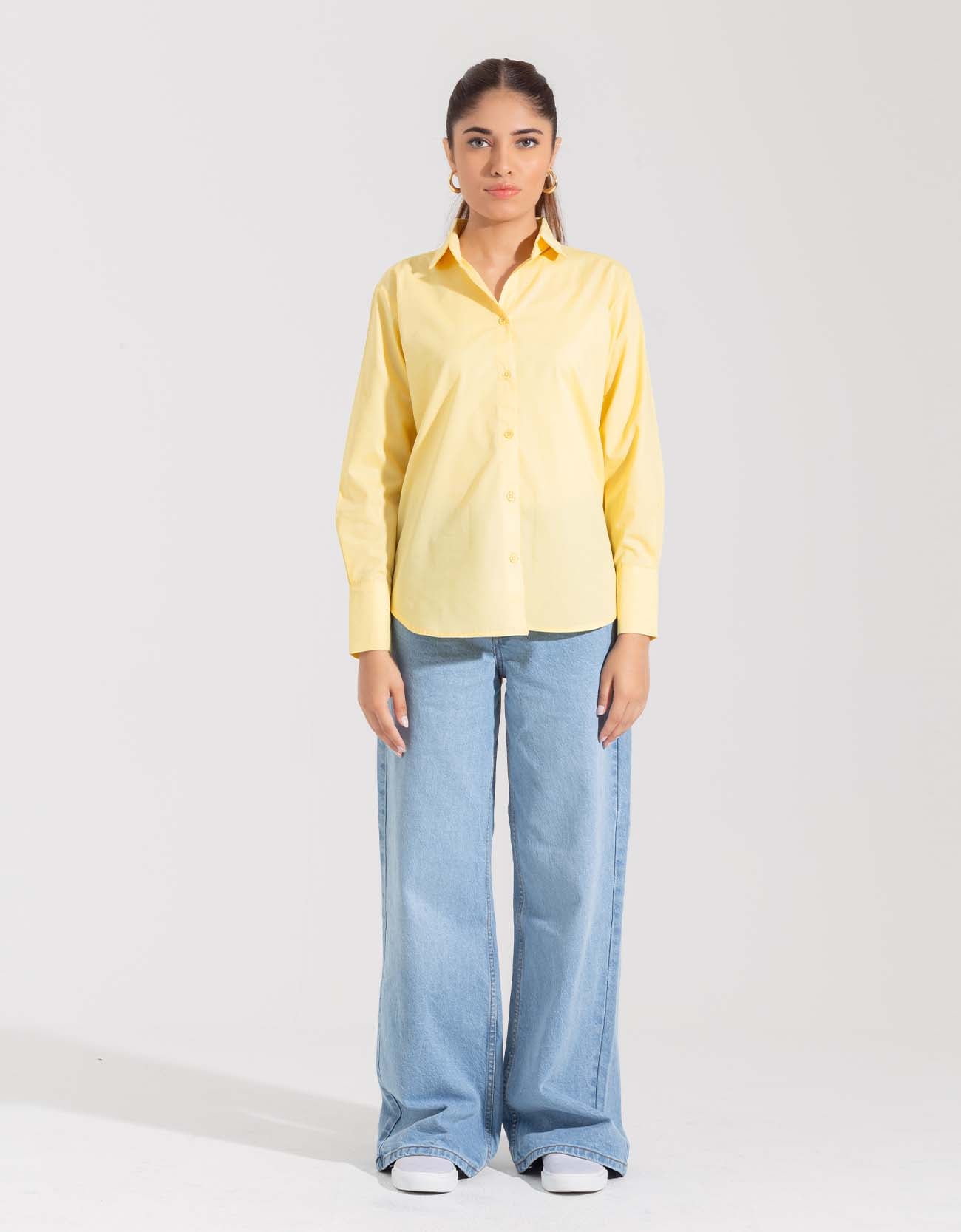 SHIRT WITH FOLDED BACK YOKE