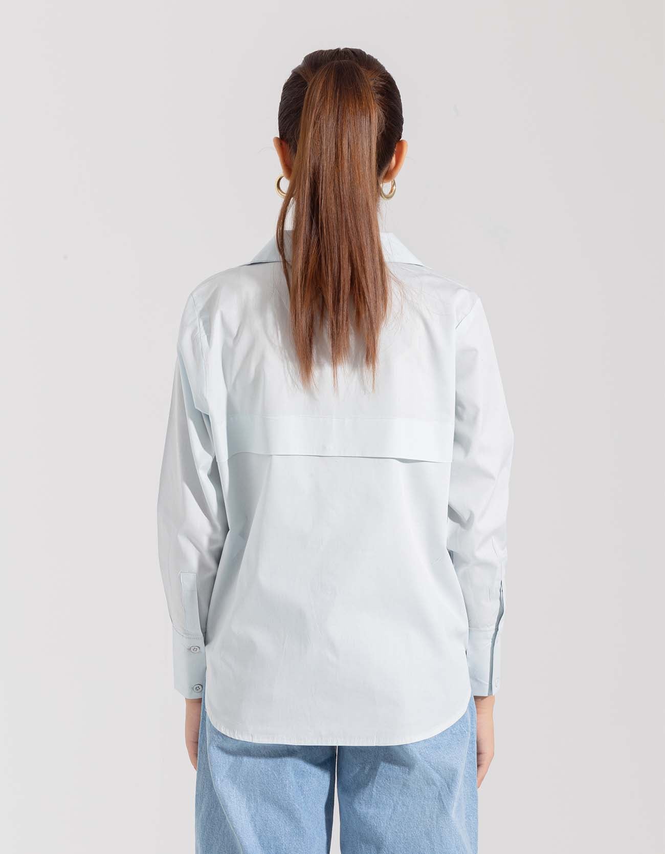 SHIRT WITH FOLDED BACK YOKE