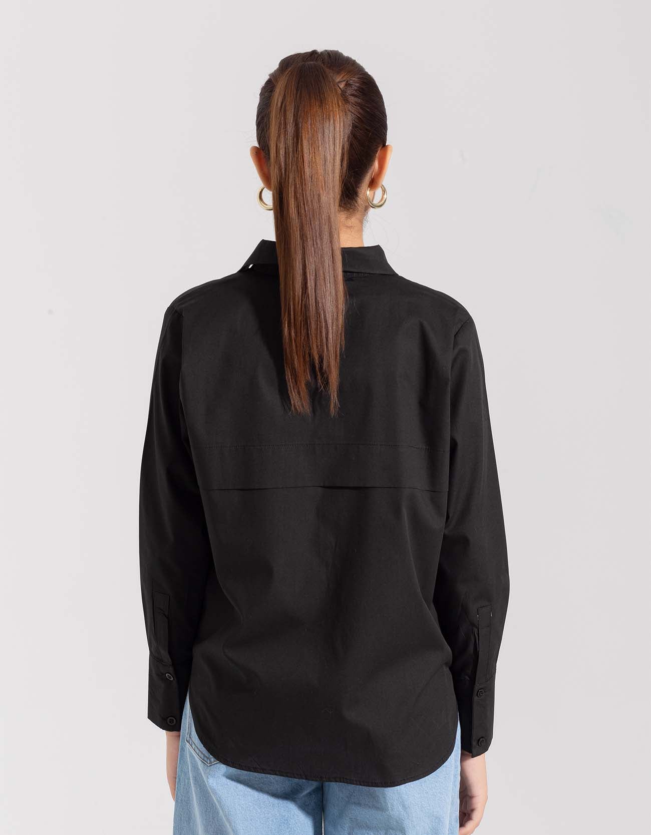 SHIRT WITH FOLDED BACK YOKE