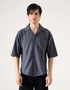 CAMP COLLAR WAFFLE HALF SLEEVES SHIRT