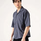 CAMP COLLAR WAFFLE HALF SLEEVES SHIRT