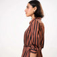 STRIPED BUTTON DOWN DRESS