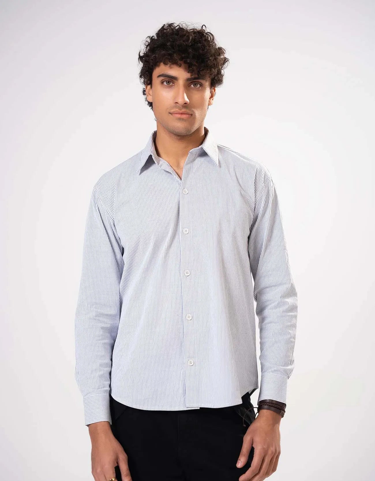 STRIPED SEM-FORMAL SHIRT