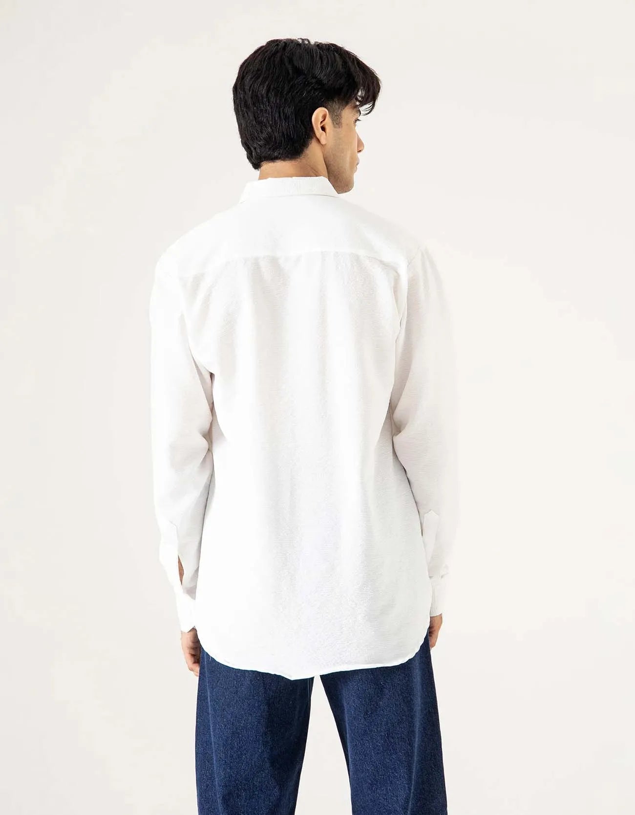 FLAP POCKET TEXTURED SHIRT