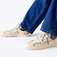 CHECK JUTE LACE-UP SNEAKERS