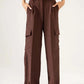 TEXTURED CARGO WIDELEG PANTS