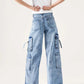 WIDE LEG CARGO JEANS