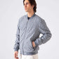 STRIPED TEXTURED BOMBER JACKET