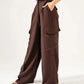 TEXTURED CARGO WIDELEG PANTS