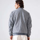 STRIPED TEXTURED BOMBER JACKET