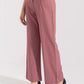 TEXTURED WIDE LEG PANTS