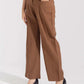 TEXTURED WIDE LEG PANTS