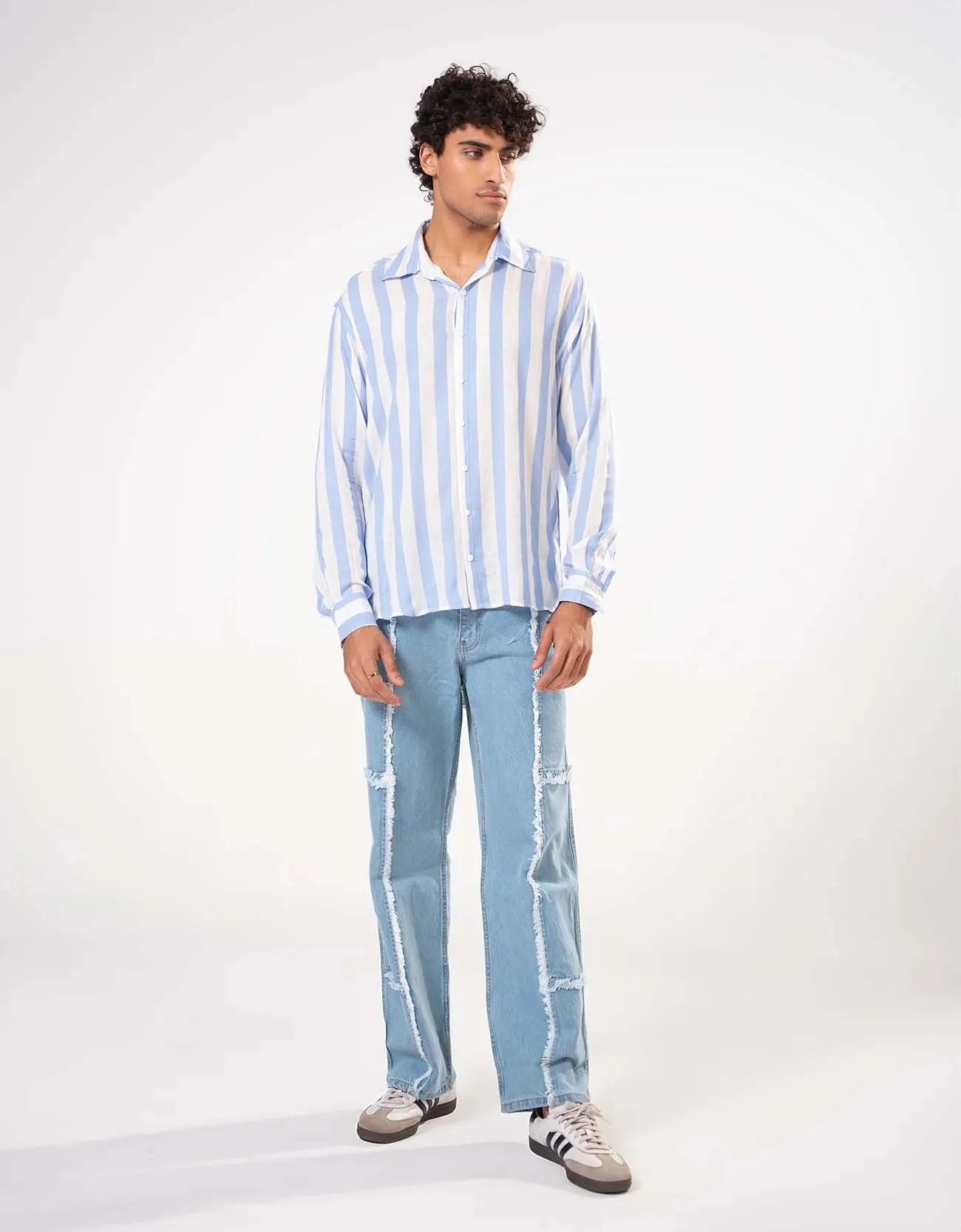 RELAXED FIT STRIPE SHIRT