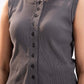 RIBBED BUTTON UP TANK TOP