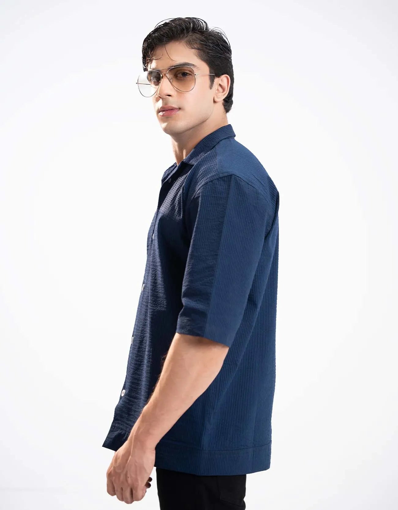 STRIP PATTERN SEERSUCKER SHIRT