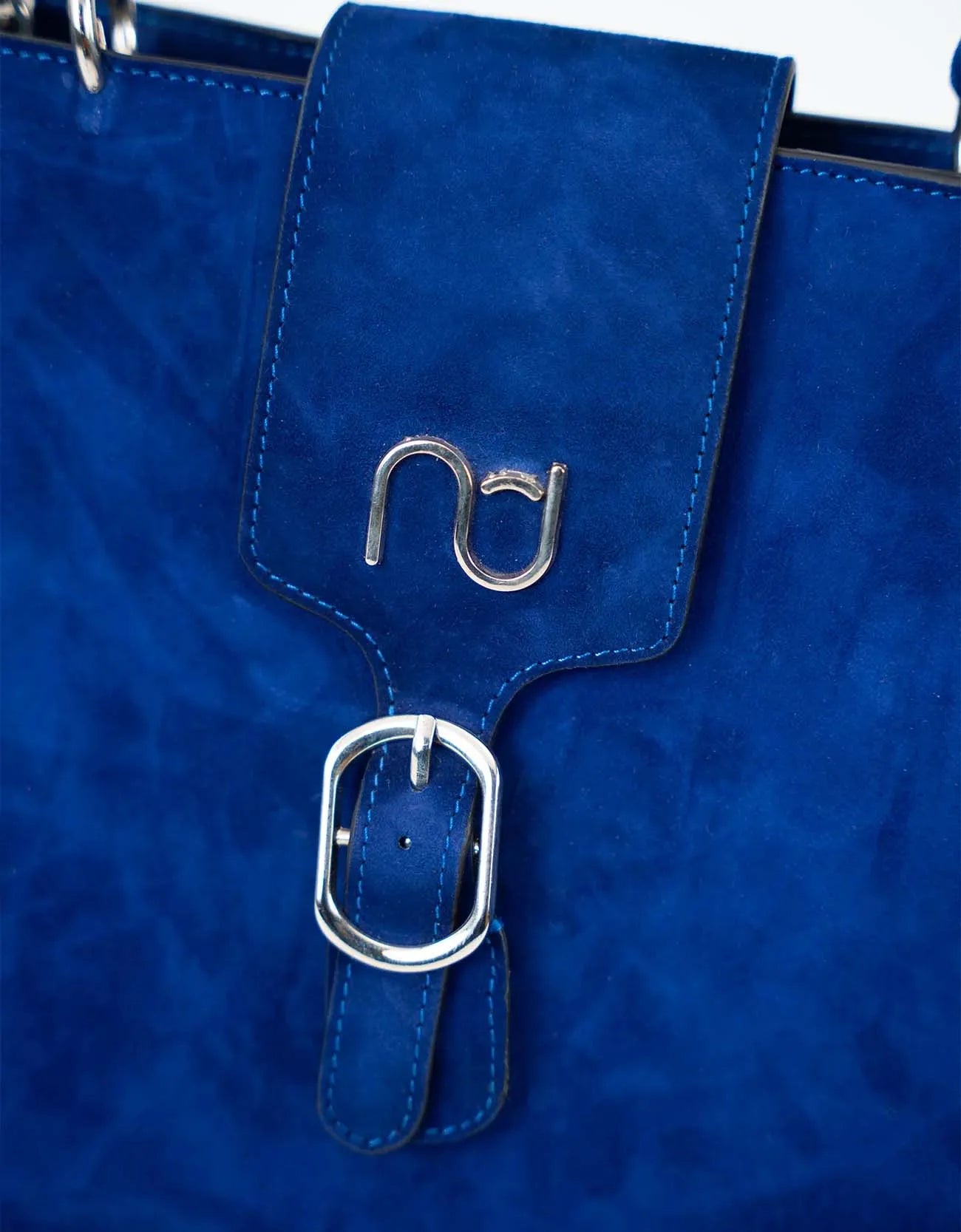 SUEDE STATEMENT HANDBAG