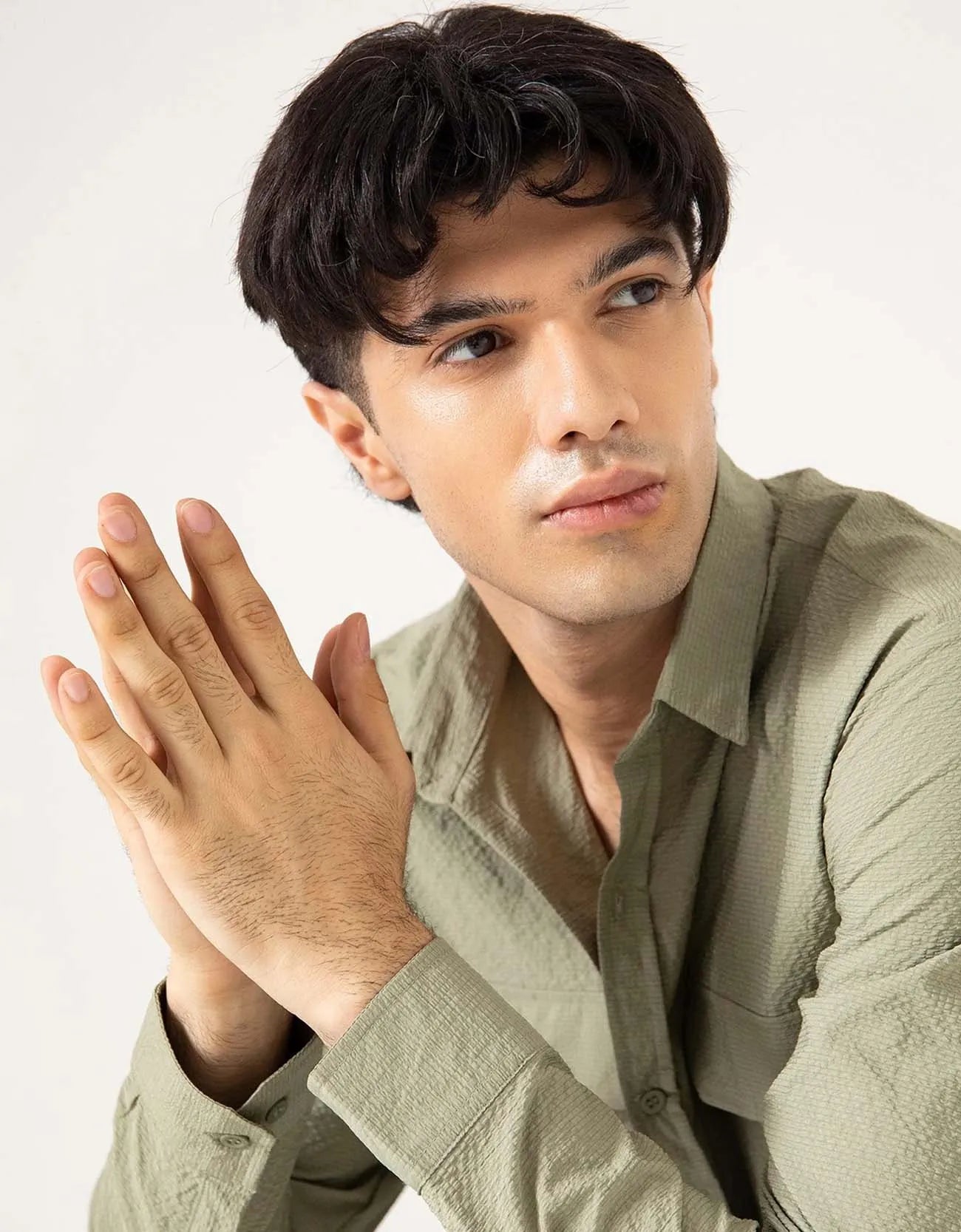 FLAP POCKET TEXTURED SHIRT