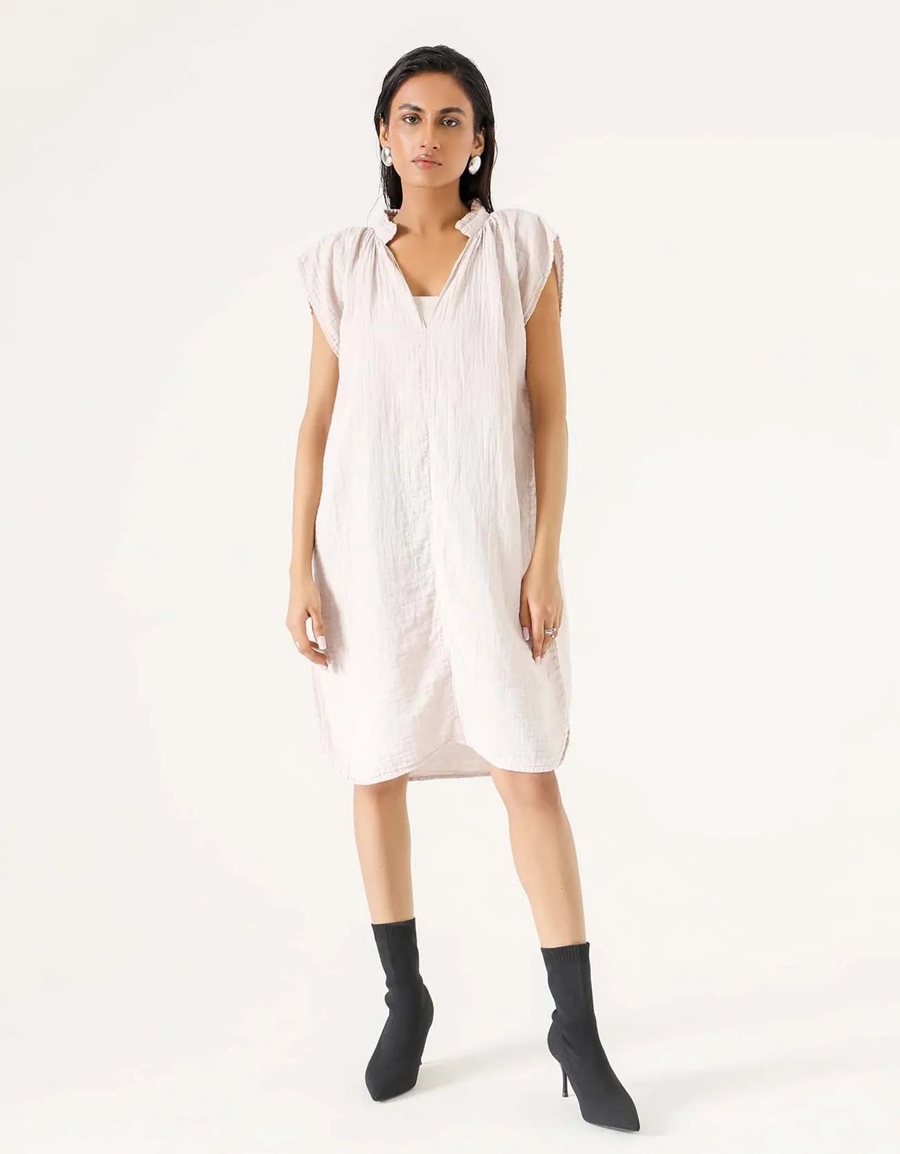 MUSLIN MIDI DRESS