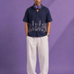 FEATHER BORDER BOXY SHIRT