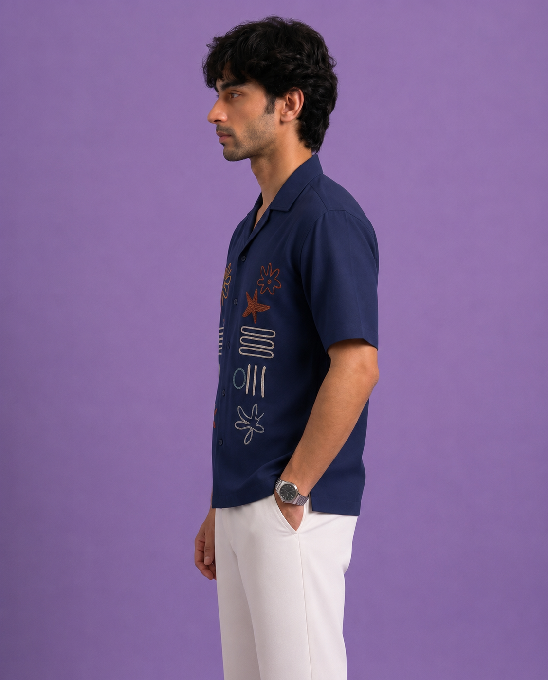ABSTRACT SYMBOL CUBAN SHIRT
