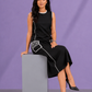 WOMEN SLEEVELESS PATCH POCKET DRESS