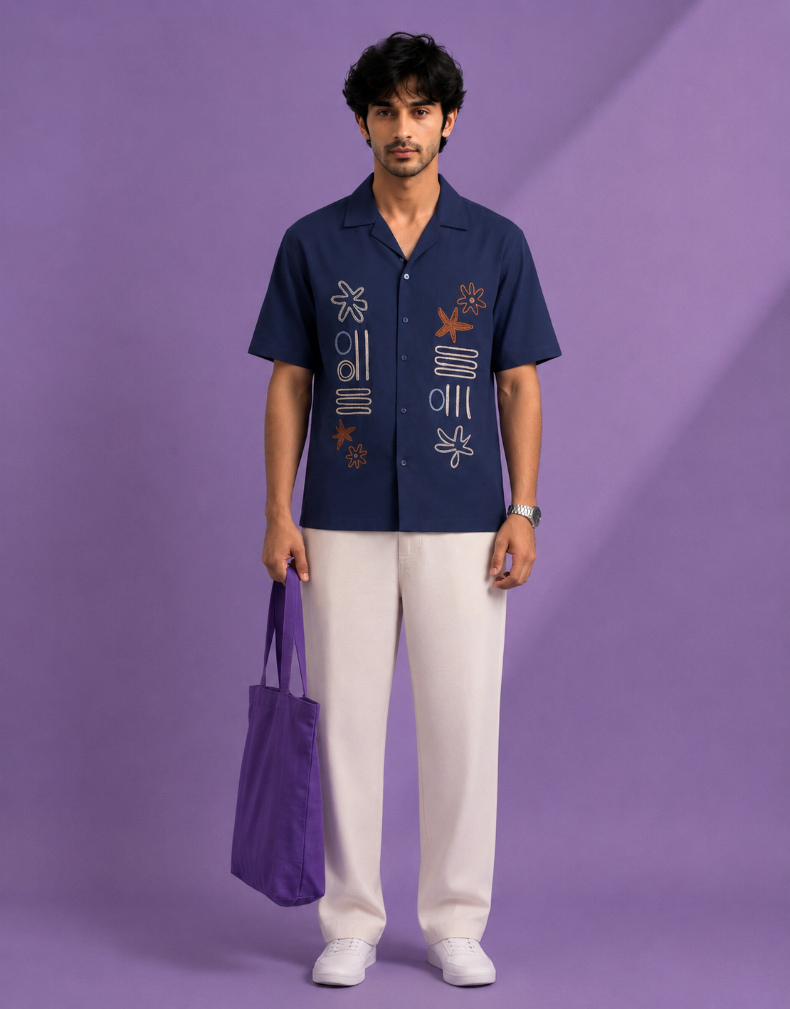 ABSTRACT SYMBOL CUBAN SHIRT