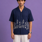 FEATHER BORDER BOXY SHIRT