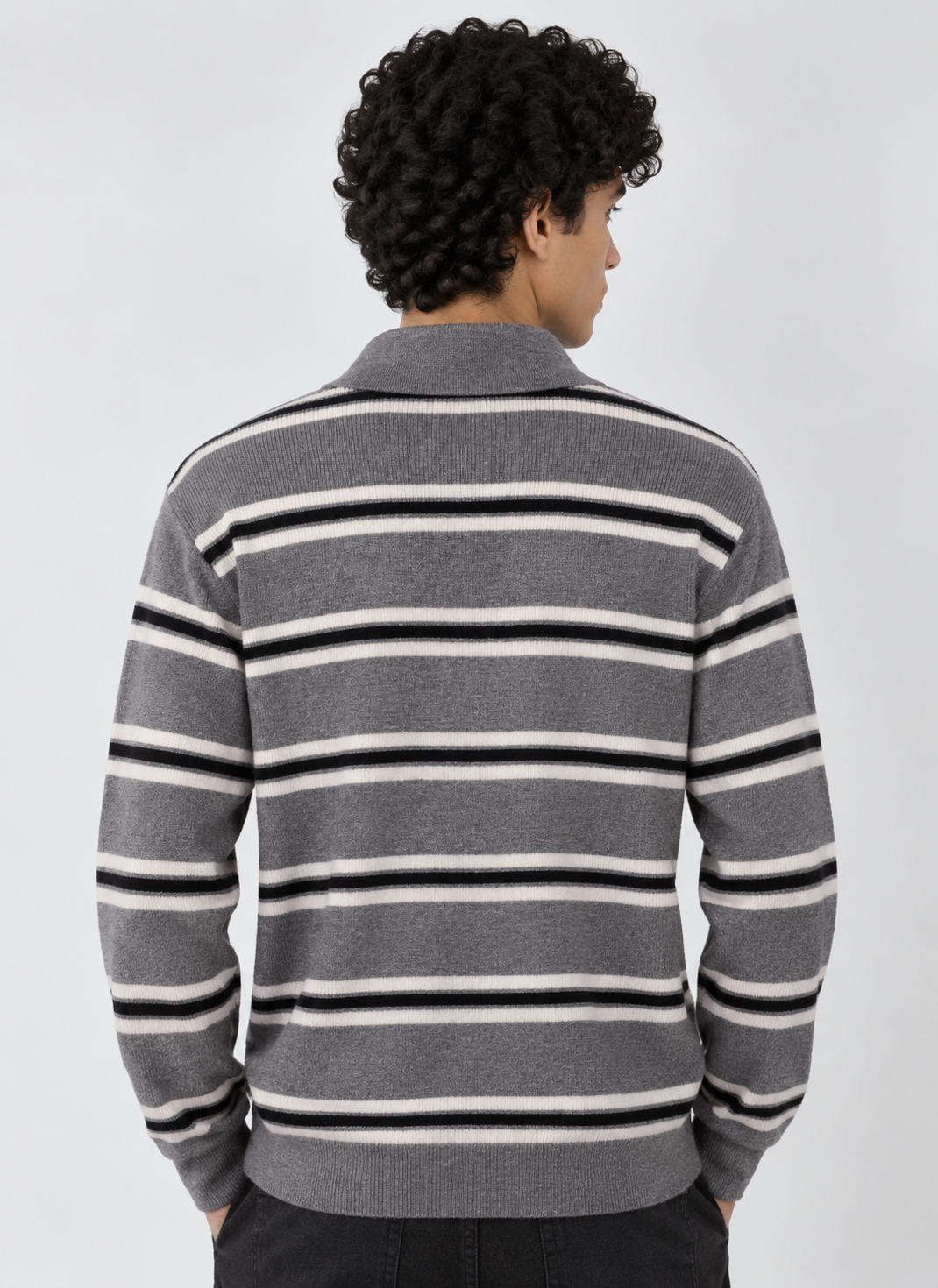LINEWORK HALF-ZIP POLO Grey