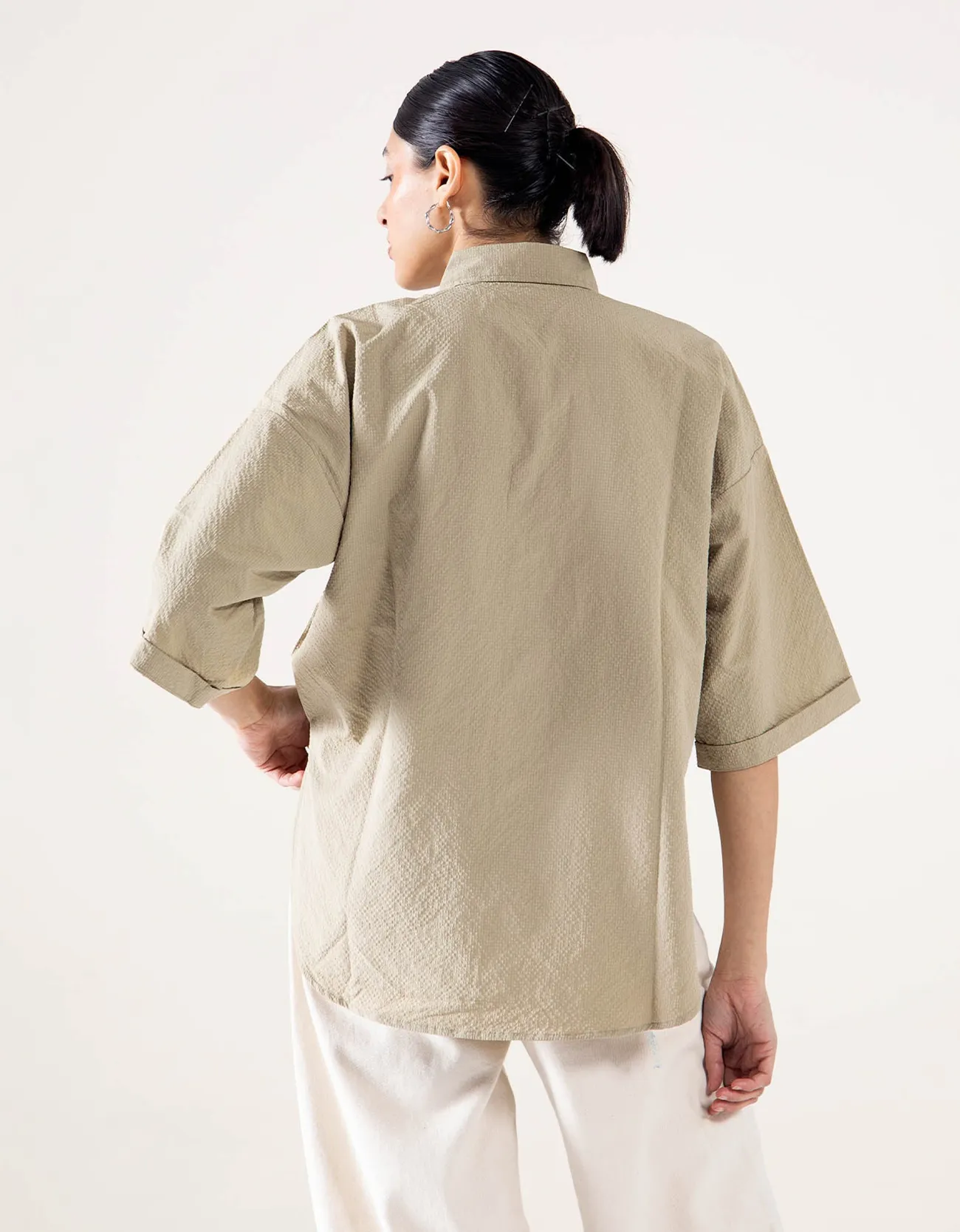 HALF SLEEVES PATCH POCKET SHIRT