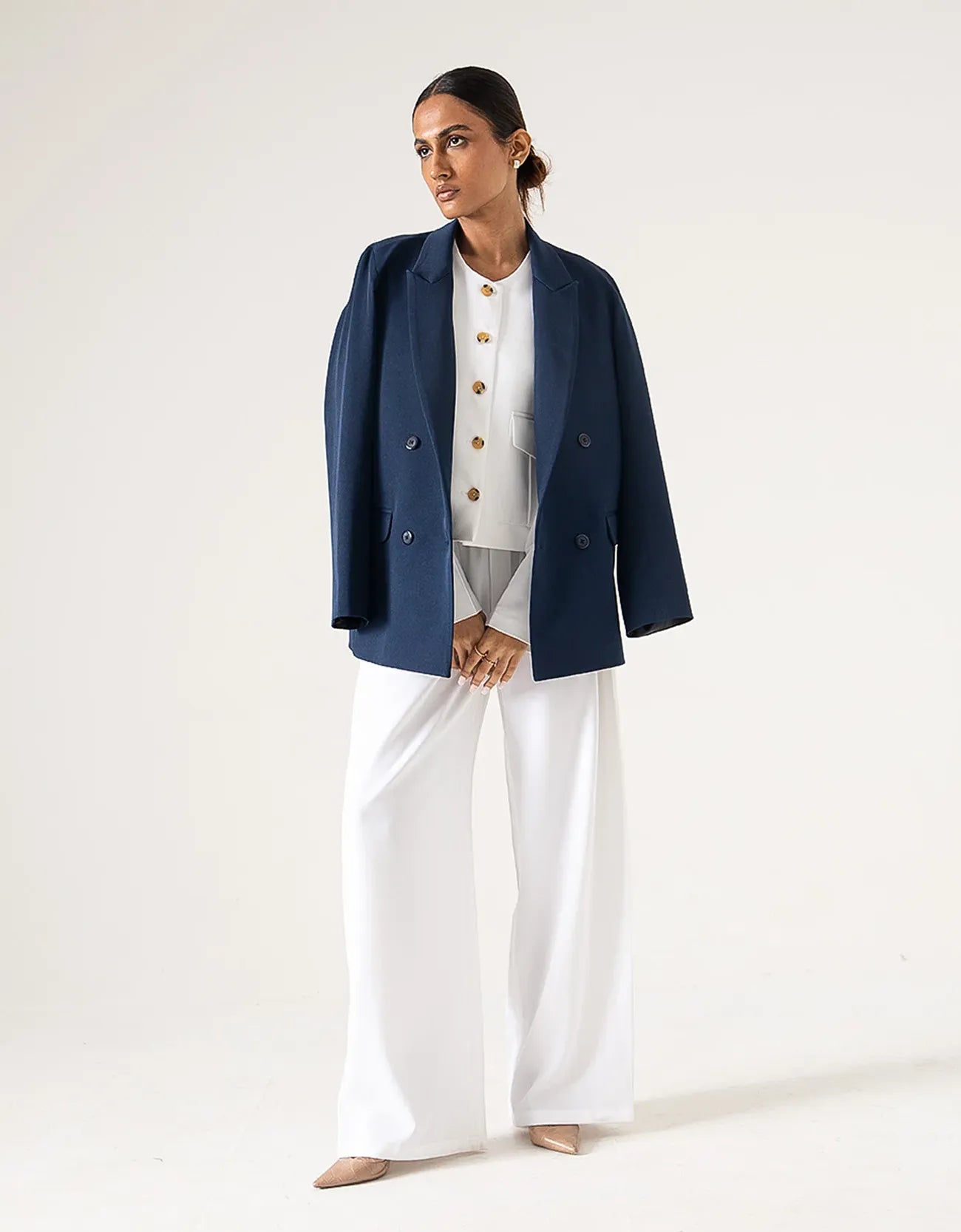 TAILORED OVERSIZED PANAMA BLAZER