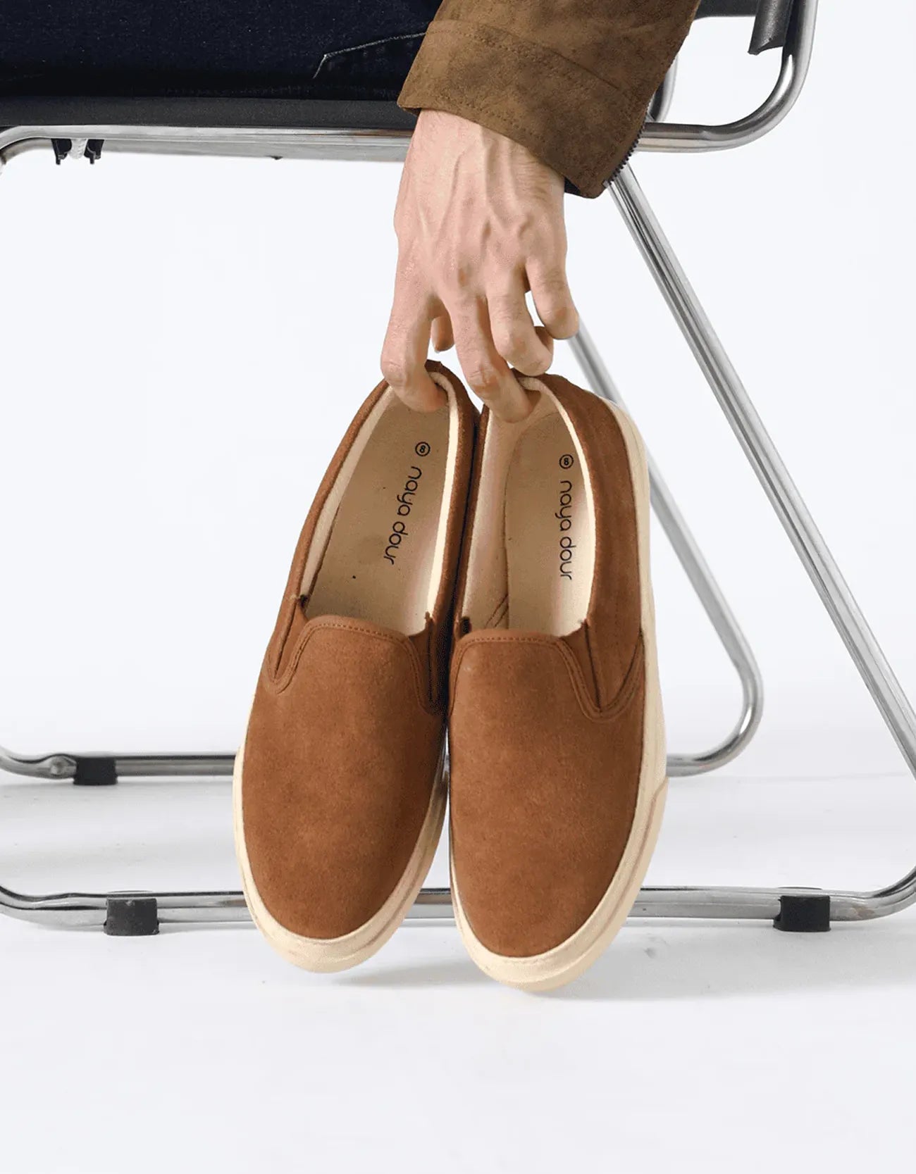 SUEDE LEATHER SLIP ON SHOES