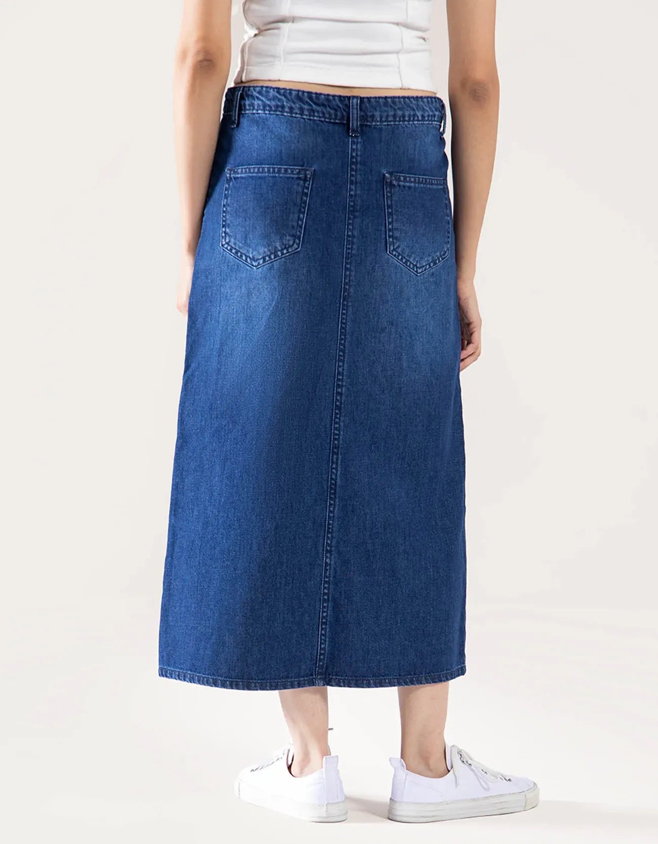 DENIM MIDI SKIRT