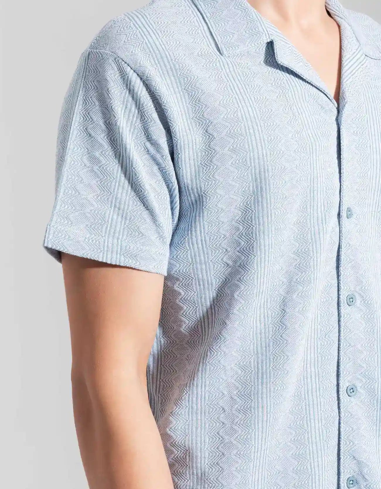 JACQUARD BUTTONDOWN SAFARI SHIRT